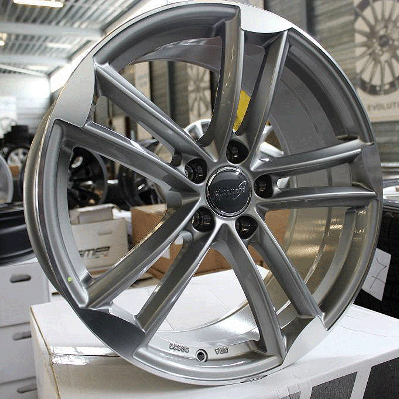 Audi 19 Zoll W27 Rotor Felgen 8,5x19 5x112 ET35 in grau hochglanzpoliert eBay